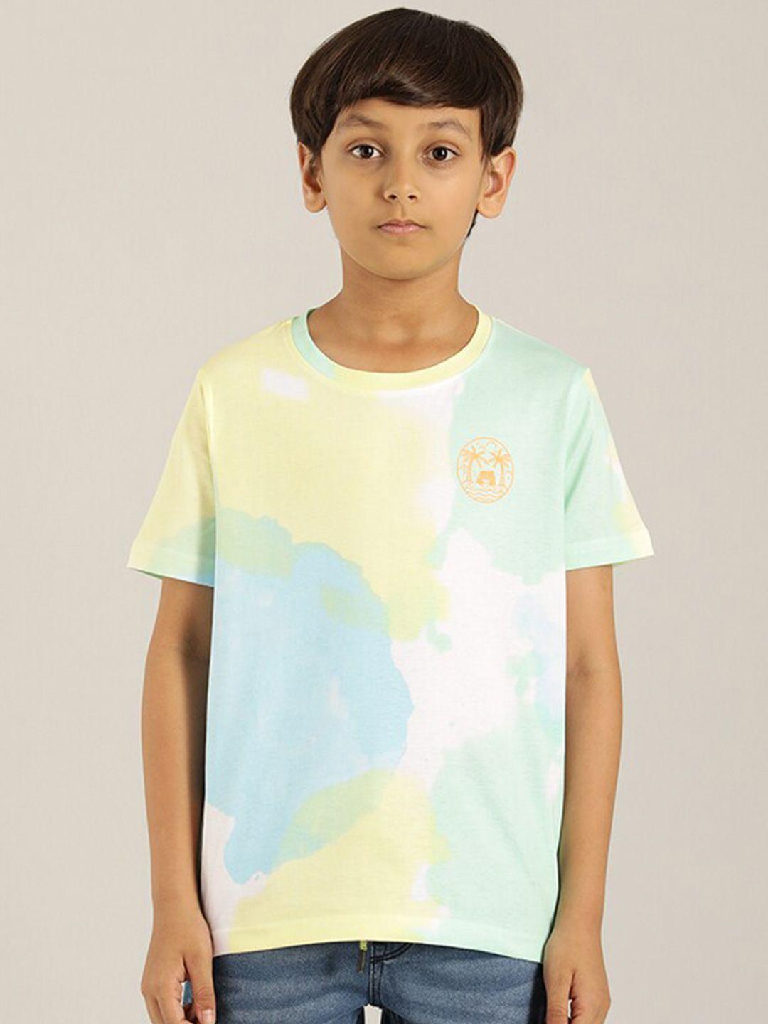 indian terrain boys abstract printed pure cotton t-shirt