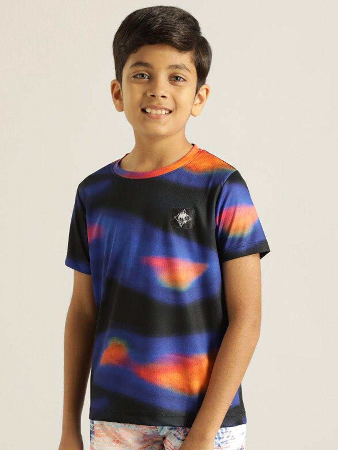 indian terrain boys abstract printed round neck t-shirt