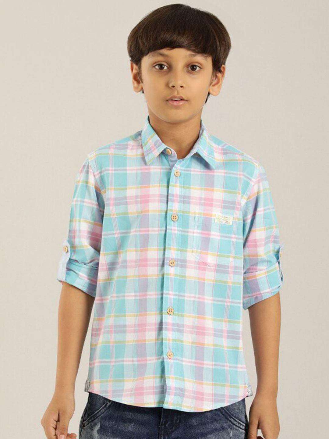 indian terrain boys blue casual shirt