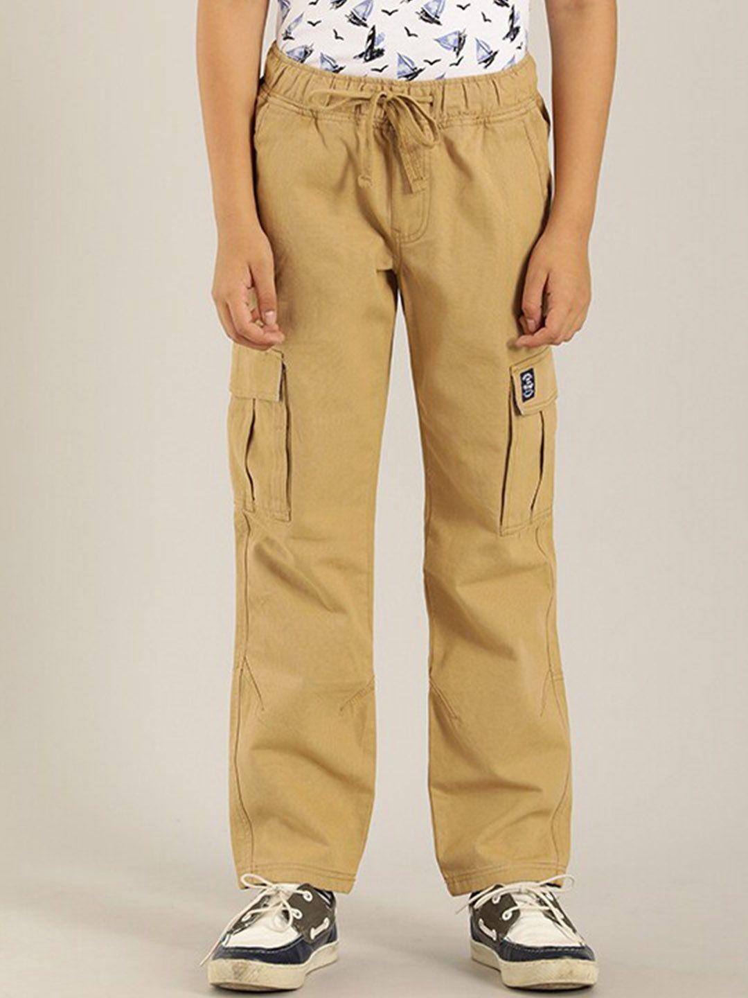 indian terrain boys brown smart cargos trousers