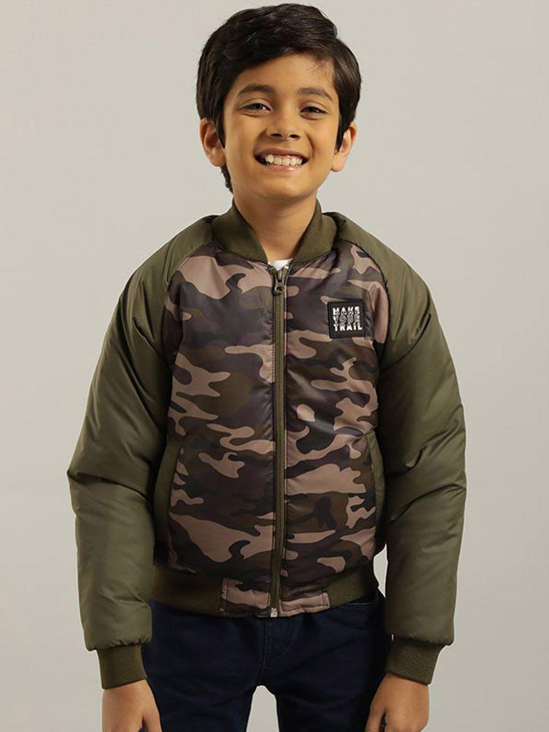 indian terrain boys camouflage lightweight outdoor open front jacket