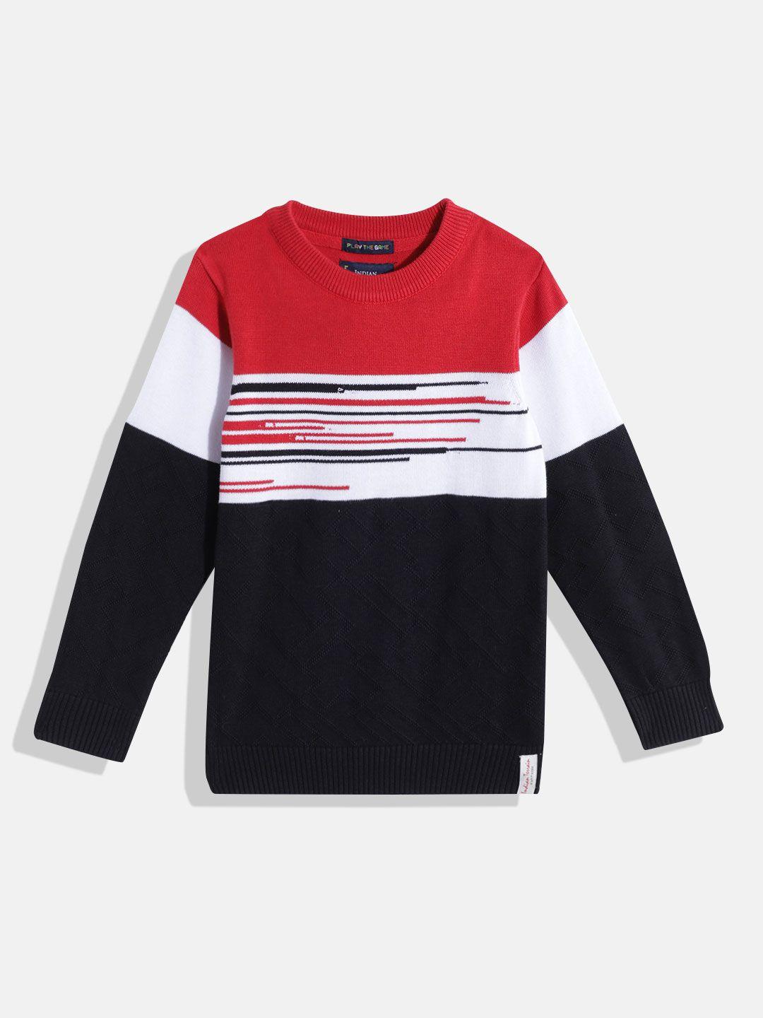 indian terrain boys colourblocked pullover