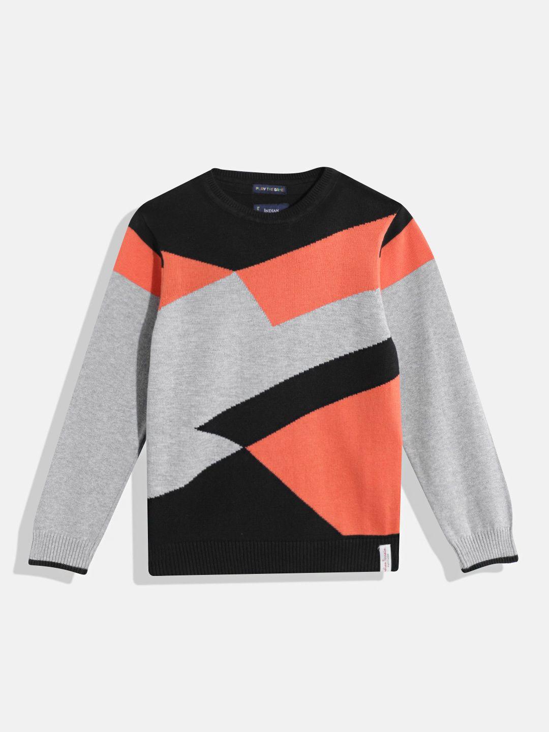 indian terrain boys colourblocked pullover