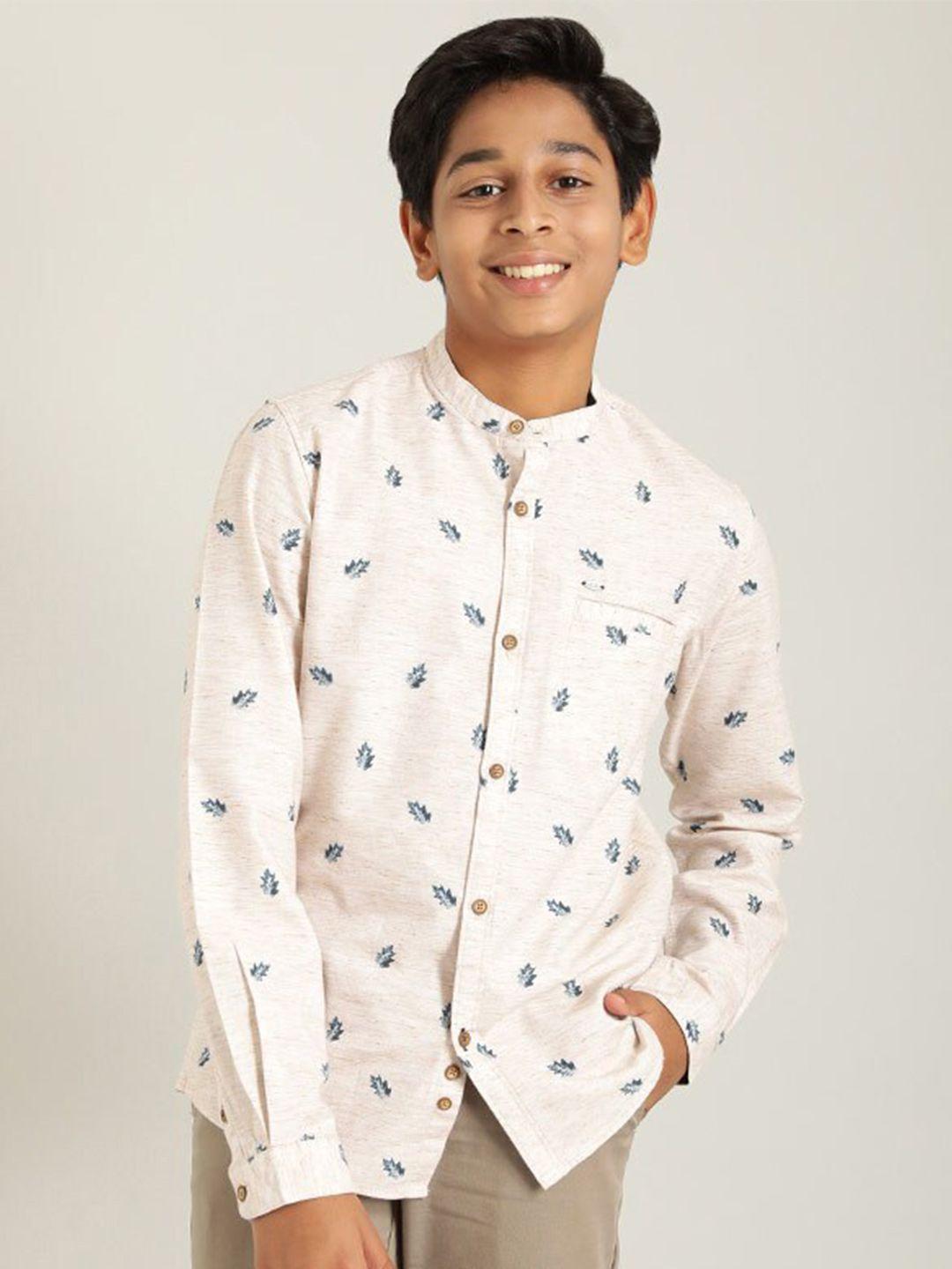 indian terrain boys conversational printed cotton casual shirt