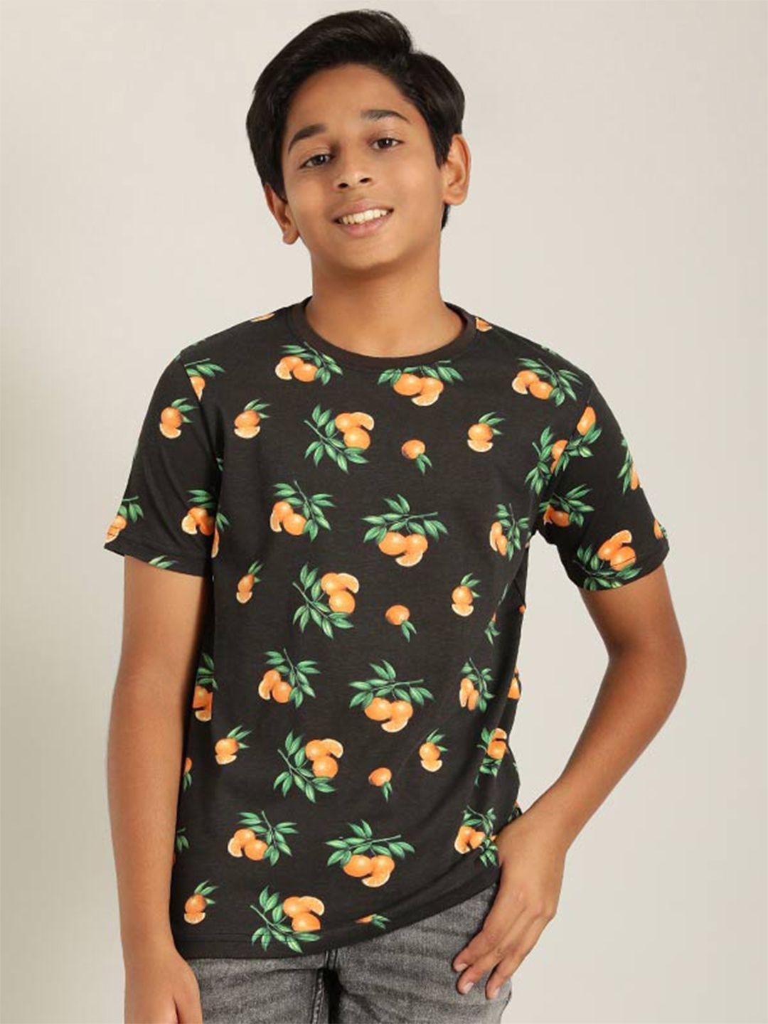 indian terrain boys conversational printed cotton t-shirt