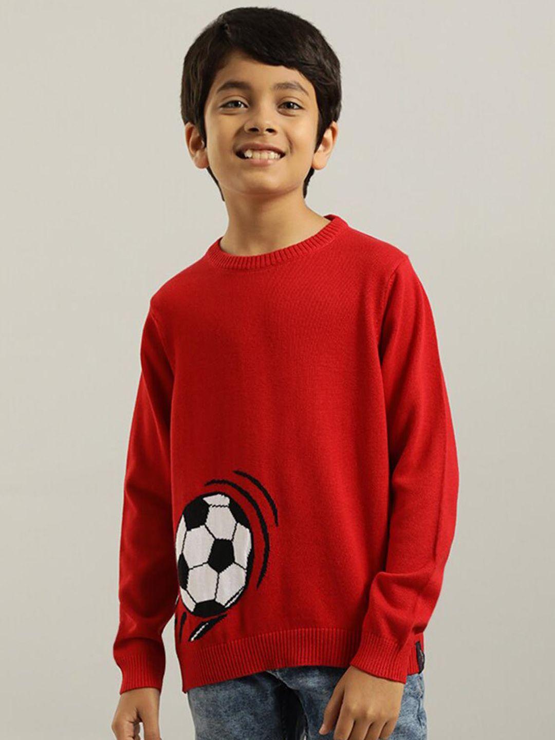 indian terrain boys graphic printed cotton pullover