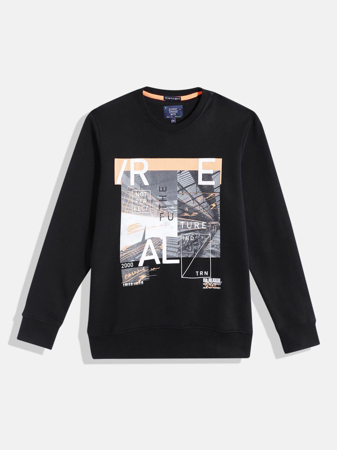 indian terrain boys graphic printed sweatshirt