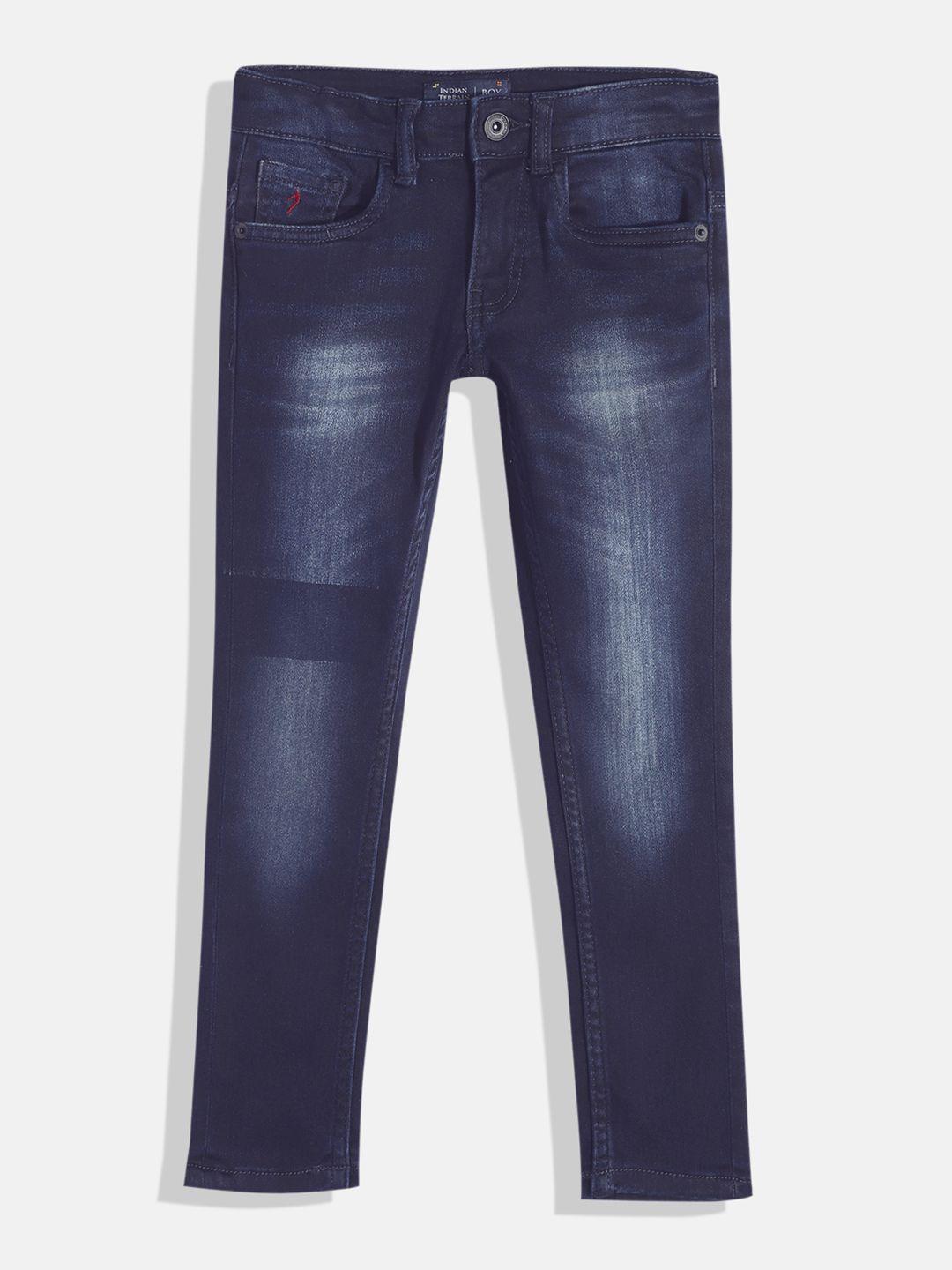 indian terrain boys heavy fade stretchable jeans