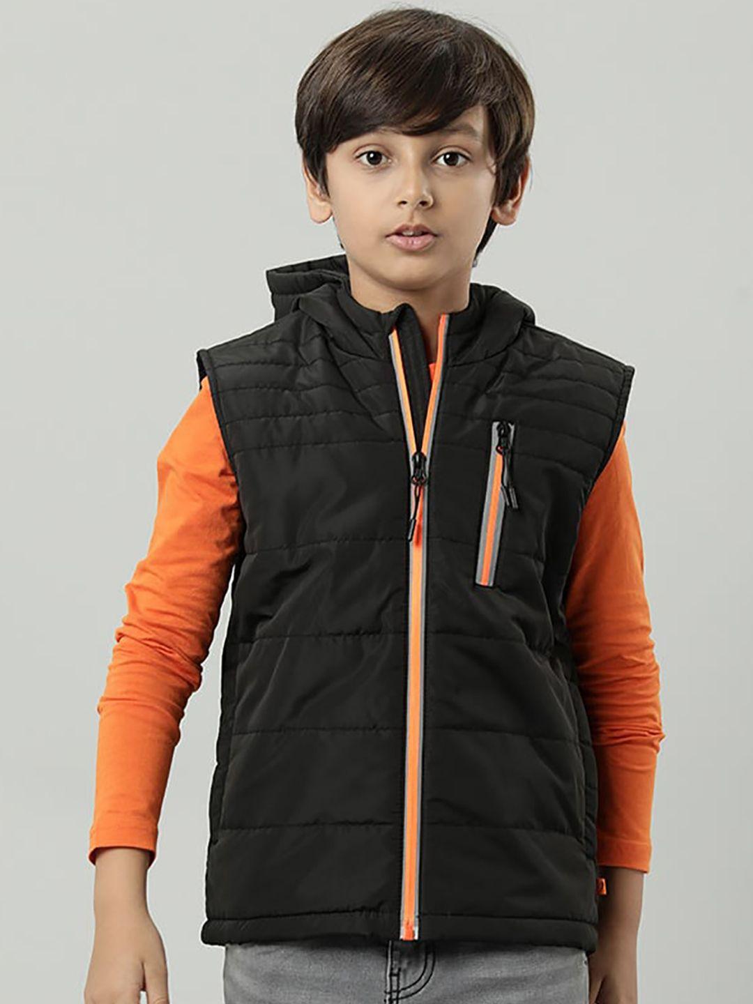 indian terrain boys hooded lightweight padded jacket