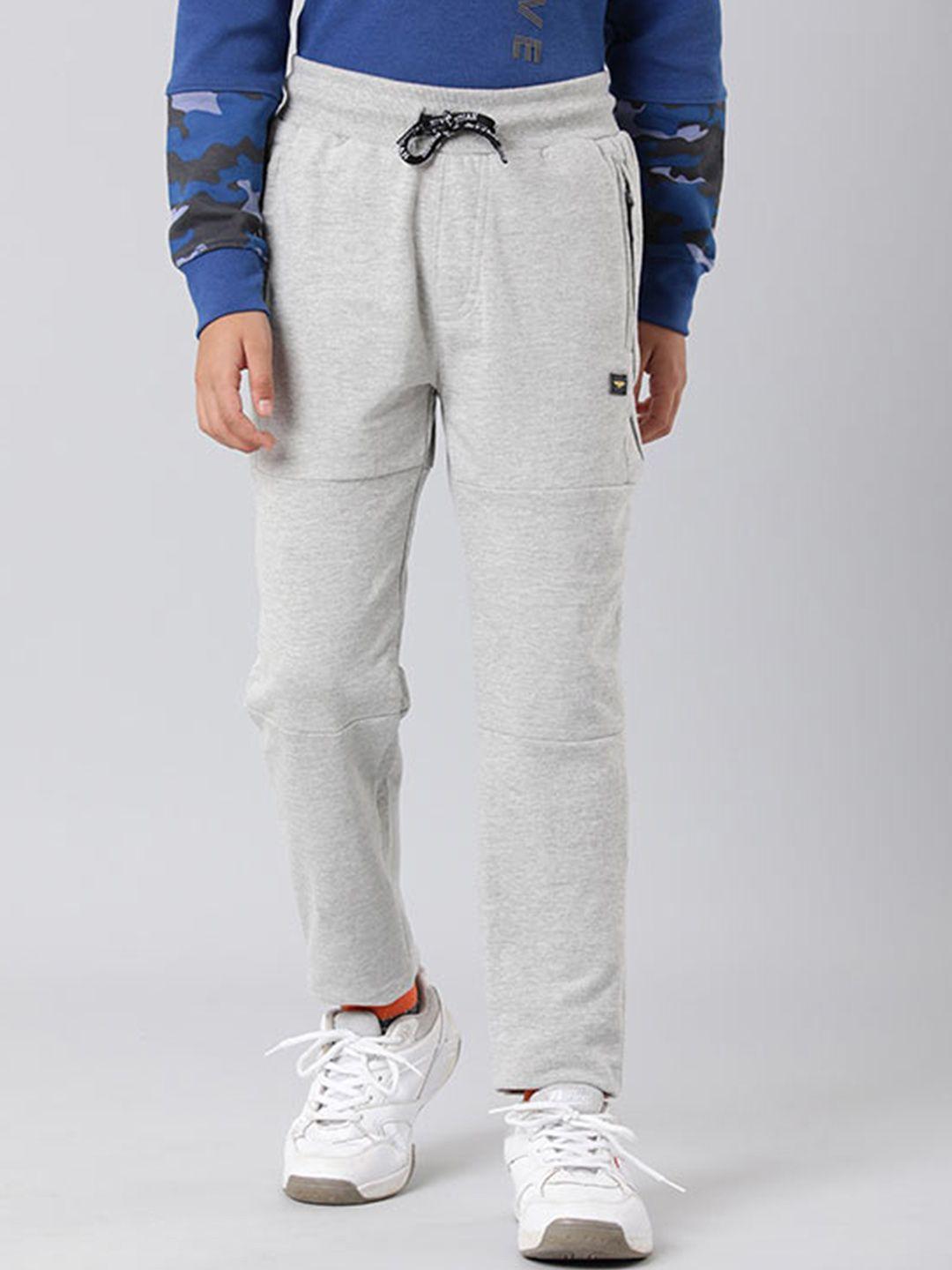 indian terrain boys mid-rise cotton regular-fit track pants