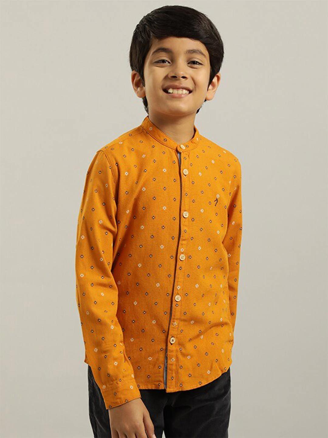 indian terrain boys orange casual shirt