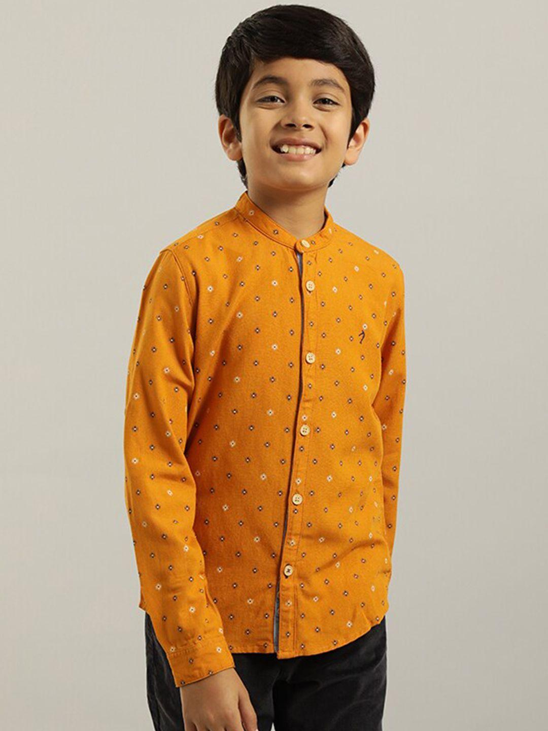 indian terrain boys orange casual shirt