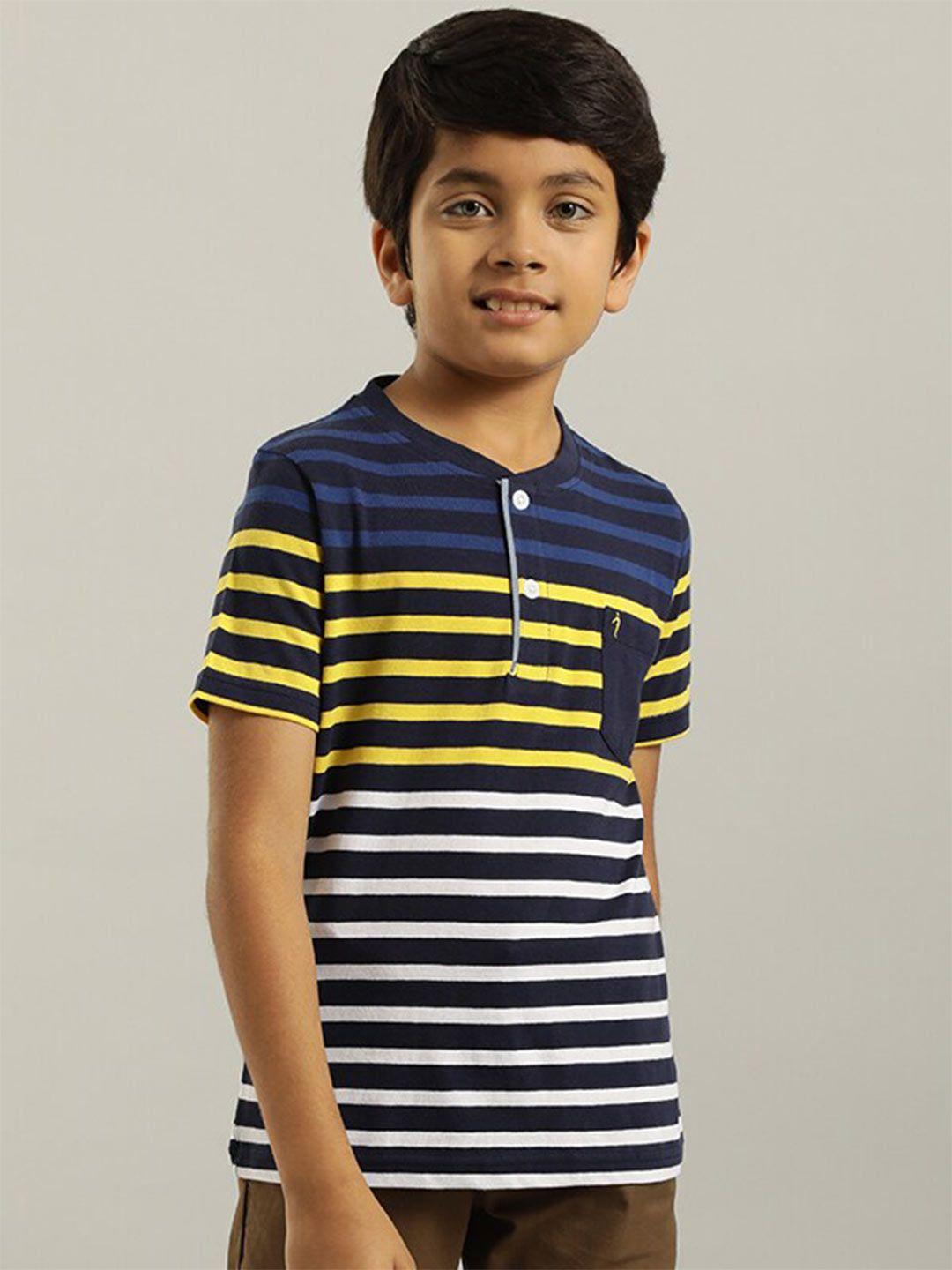 indian terrain boys striped pure cotton t-shirt