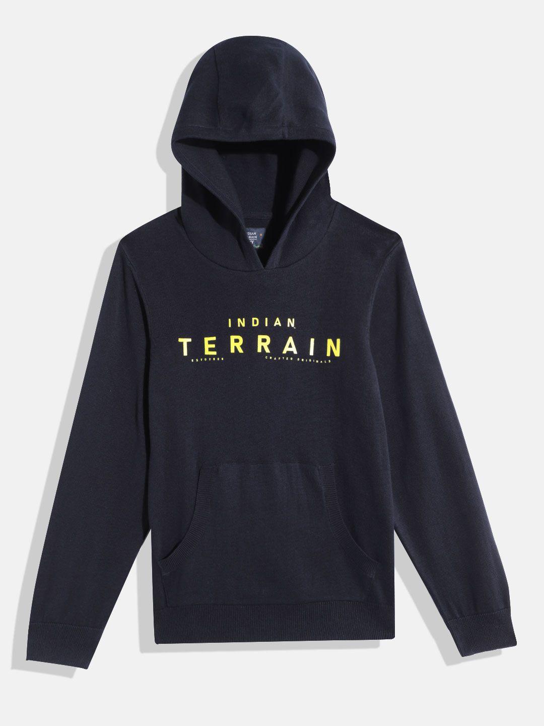 indian terrain boys typography print pullover