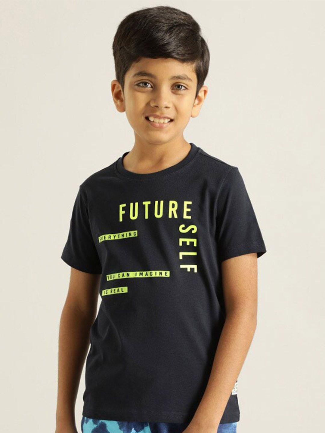 indian terrain boys typography printed pure cotton t-shirt