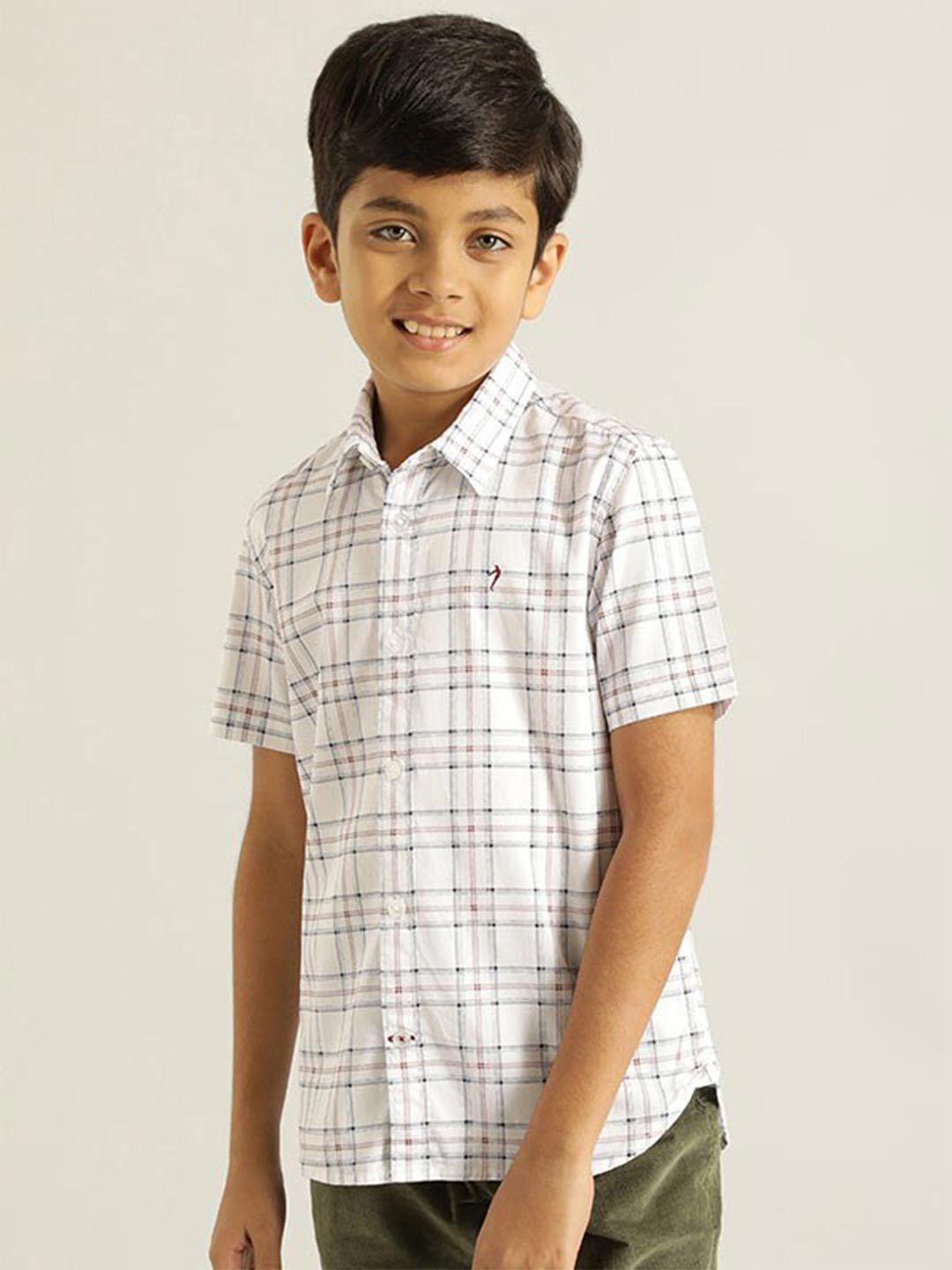 indian terrain boys white casual shirt