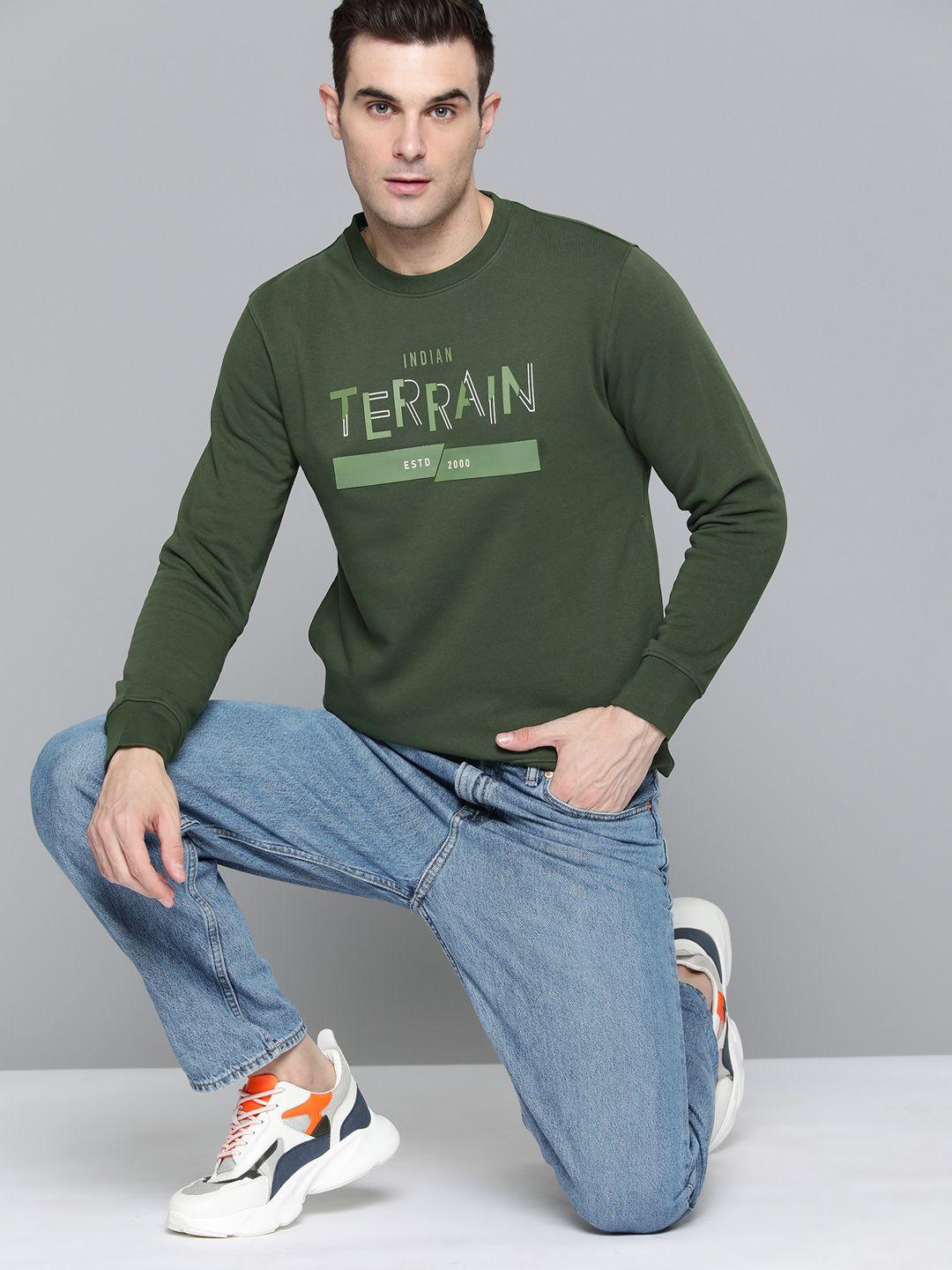 indian terrain brand logo printed sweatshirt