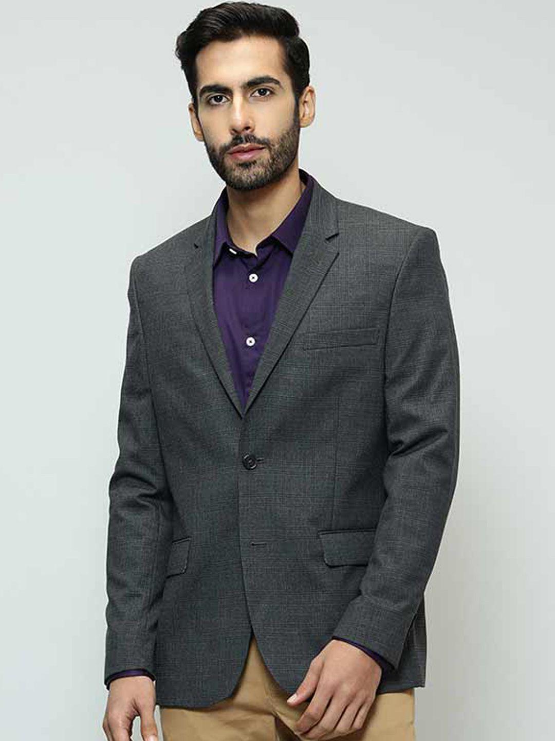 indian terrain checked single breasted casual blazer