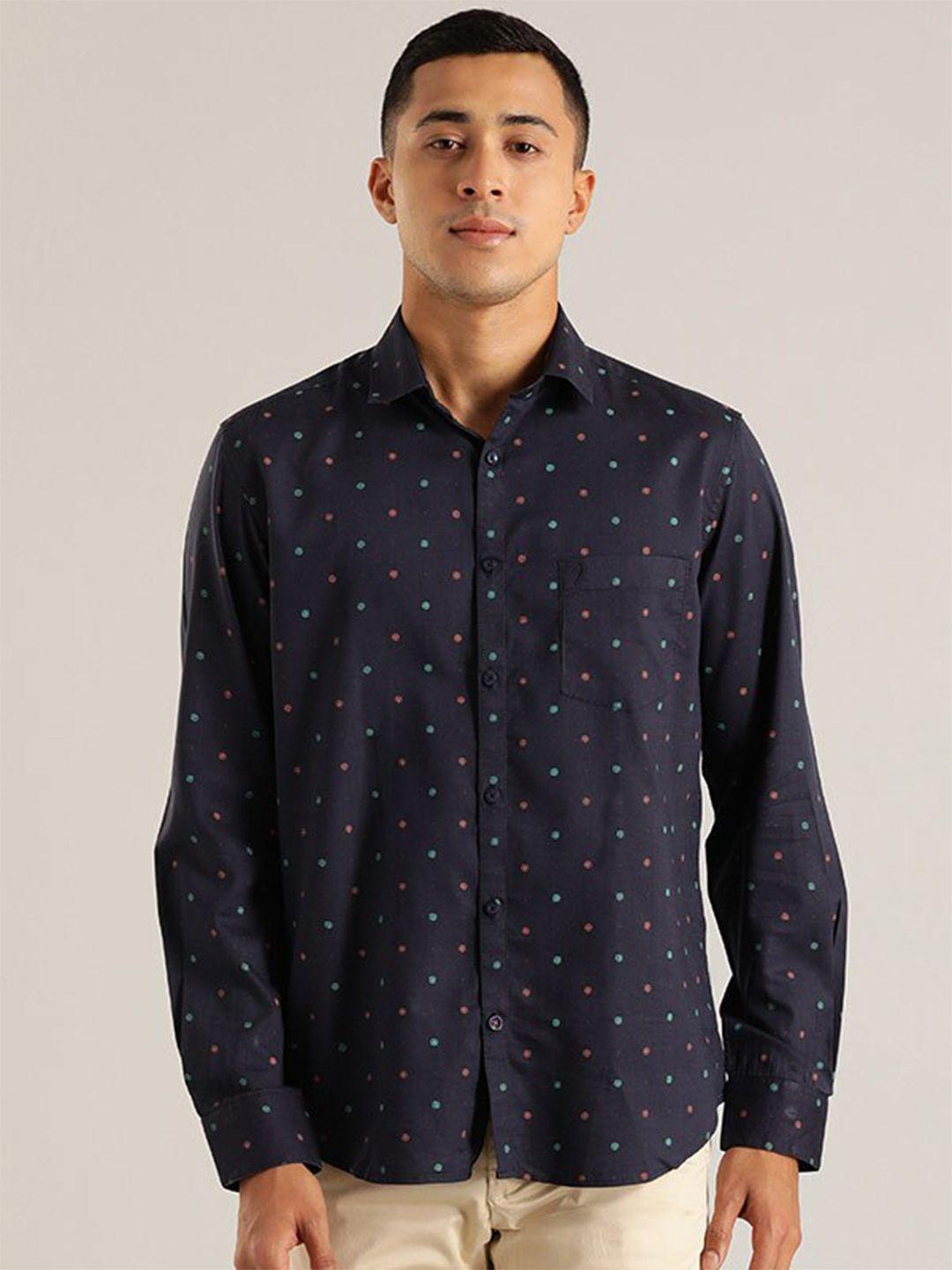 indian terrain chiseled floral printed slim fit casual shirt