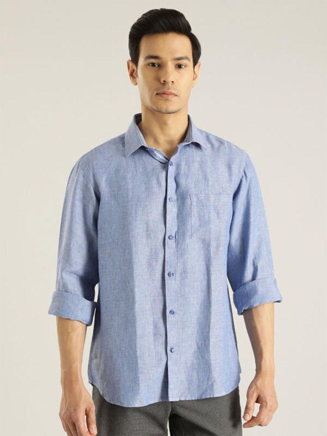 indian terrain chiseled slim fit opaque casual shirt