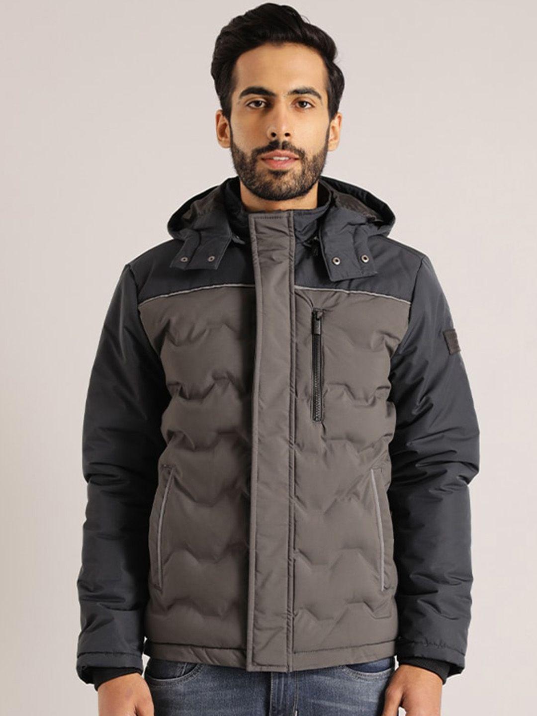 indian terrain colourblocked lightweight padded jacket