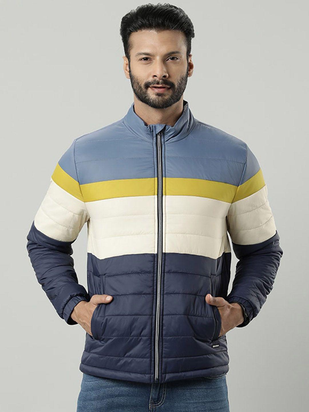 indian terrain colourblocked lightweight puffer jacket