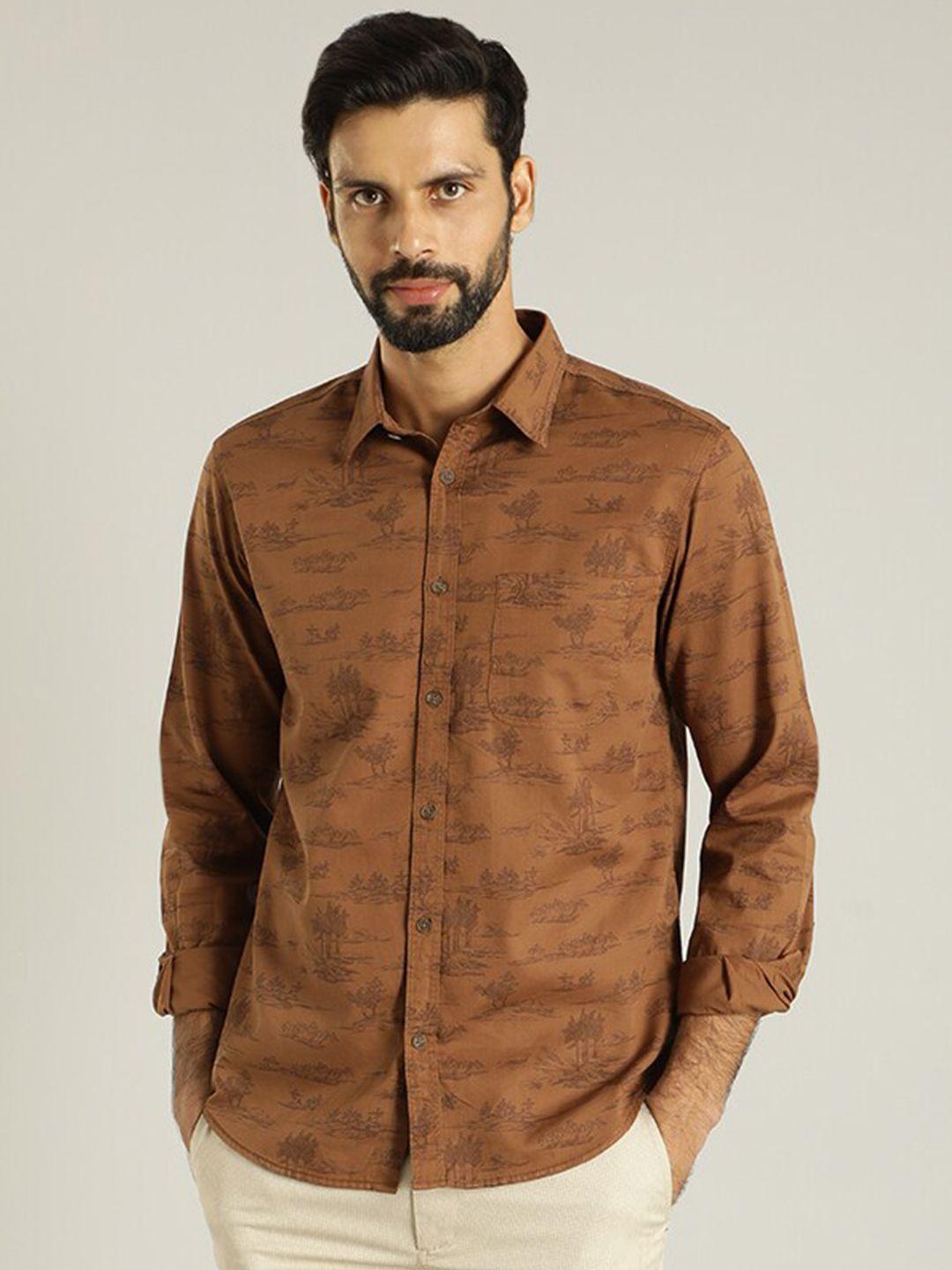 indian terrain floral printed pure cotton casual shirt