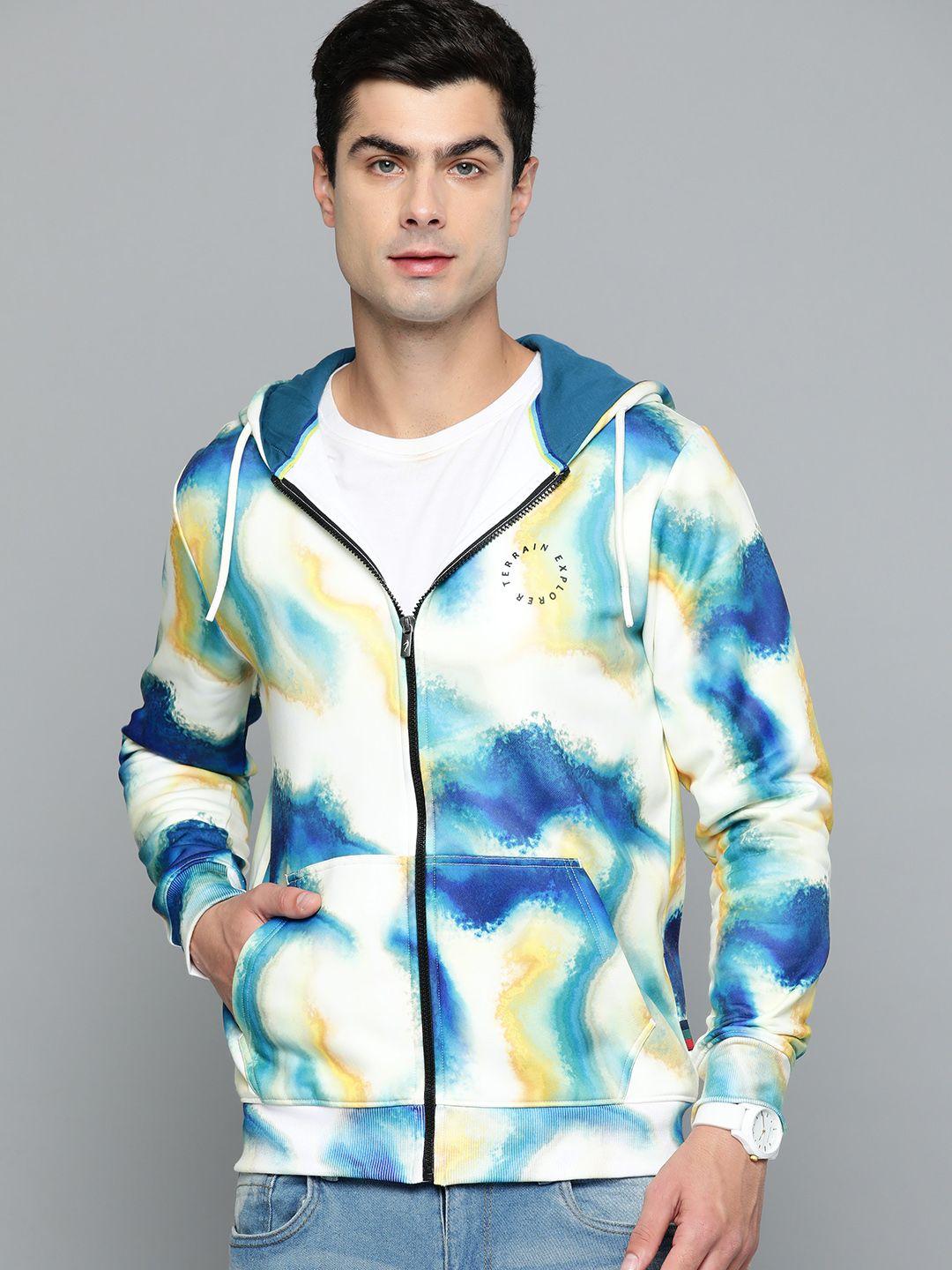 indian terrain front open hooded sweatshirt