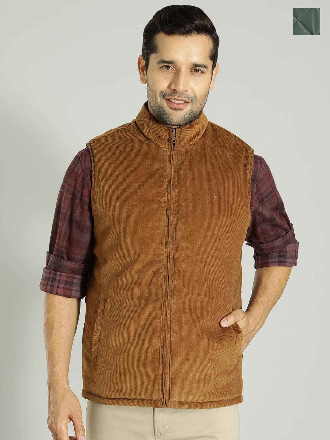 indian terrain lightweight mock collar tailored jacket