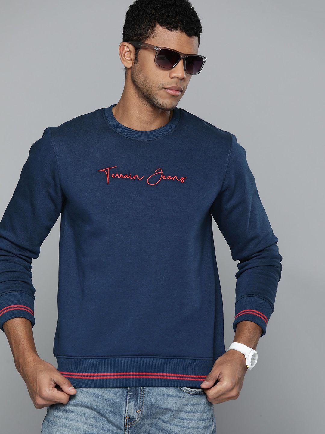 indian terrain men brand logo printed sweatshirt