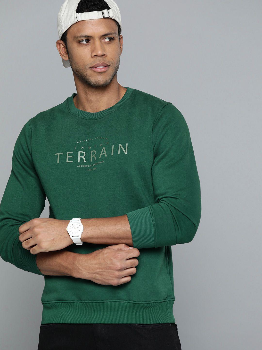 indian terrain men brand logo printed sweatshirt