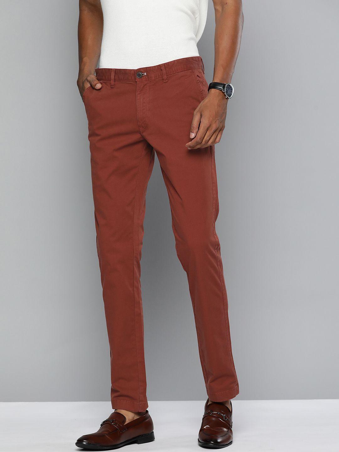 indian terrain men brooklyn slim fit trousers