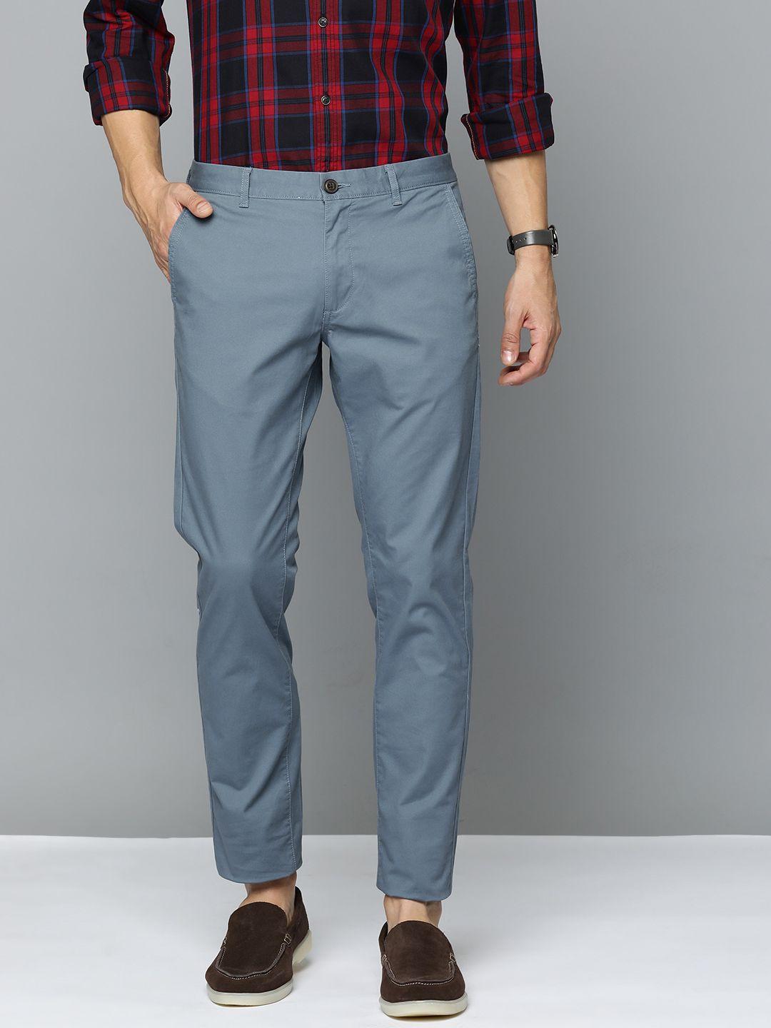 indian terrain men brooklyn slim fit trousers