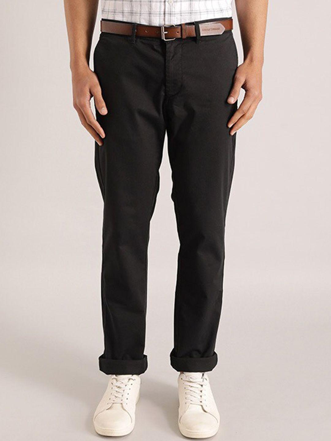 indian terrain men brooklyn slim fit trousers