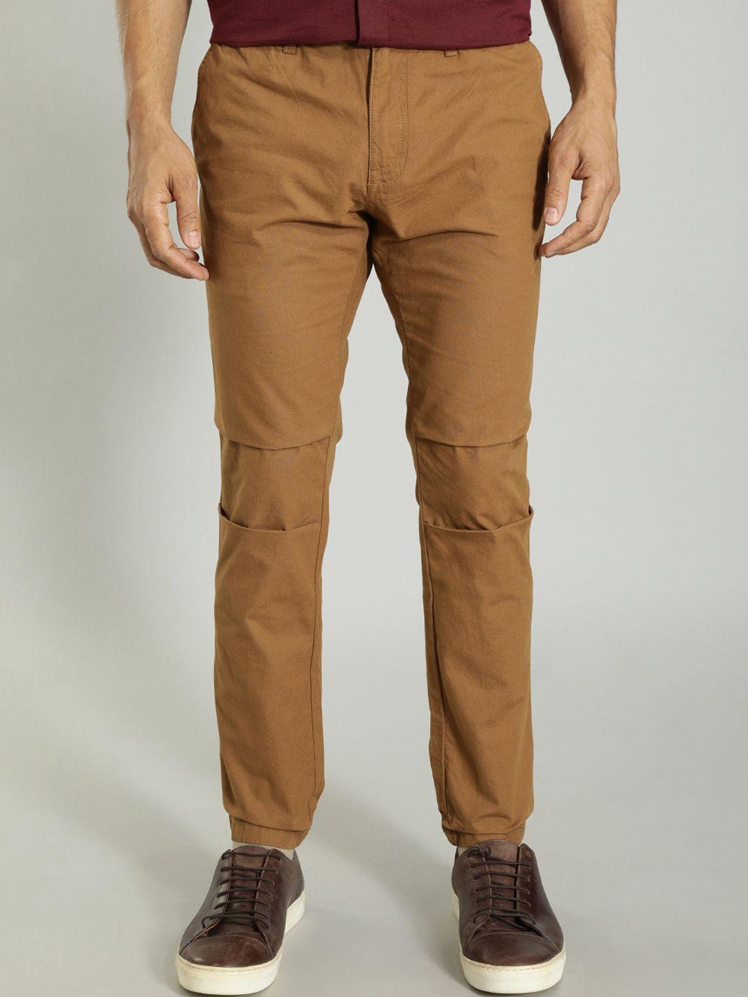 indian terrain men cotton urban - c tapered fit mid-rise trouser