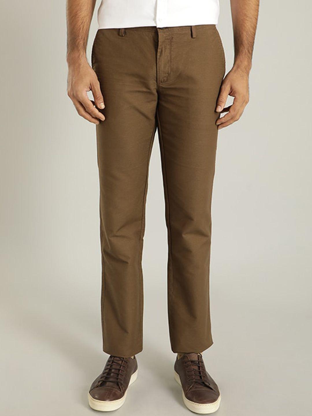 indian terrain men mid-rise kansas cotton trousers