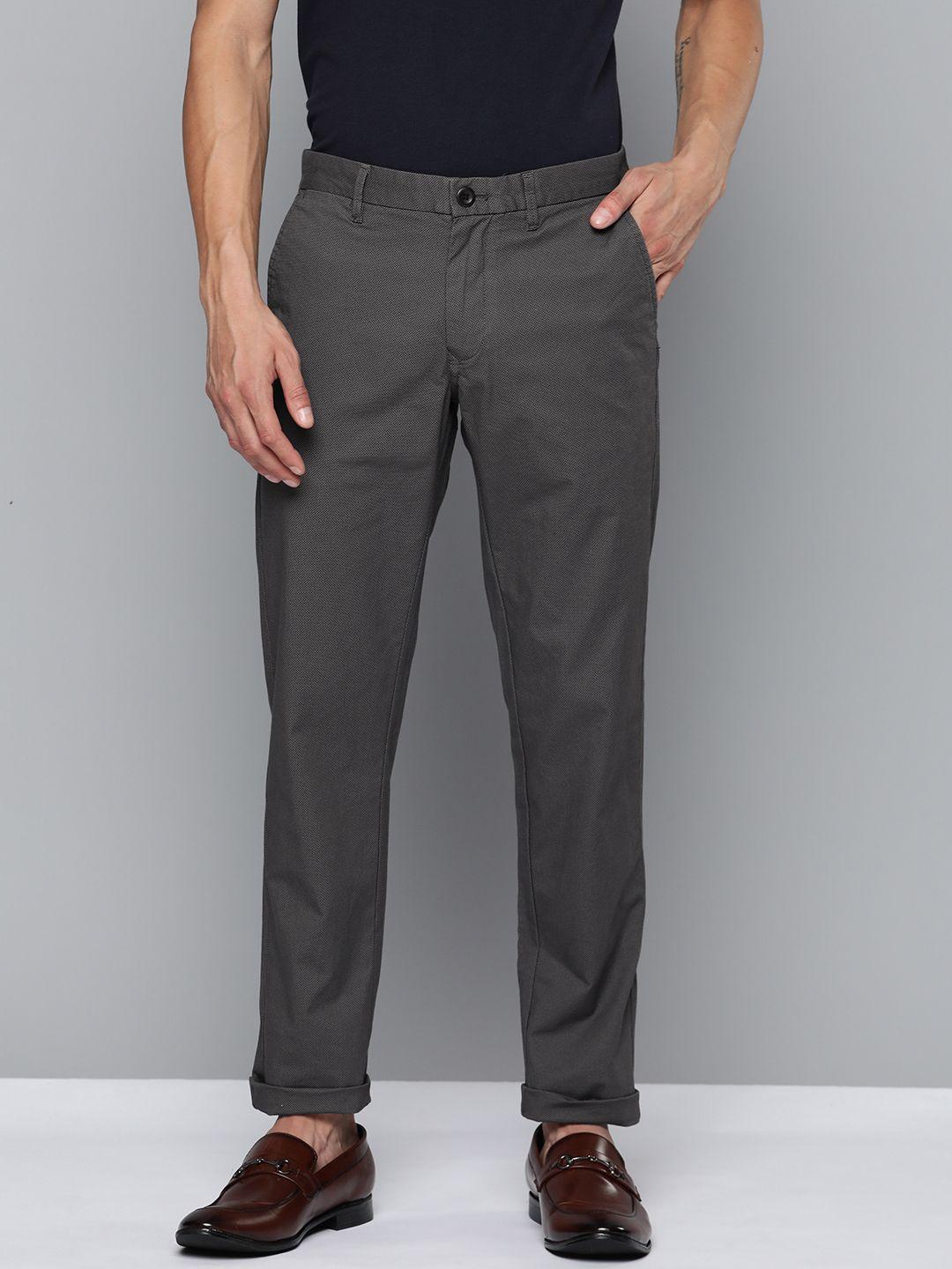 indian terrain men printed brooklyn slim fit trousers