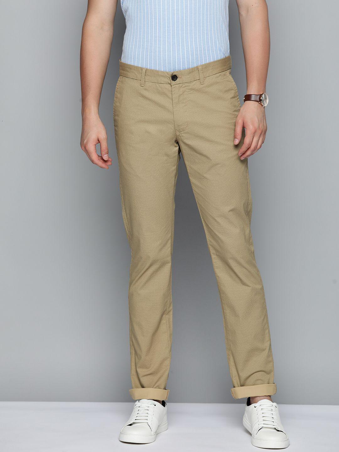 indian terrain men printed brooklyn slim fit trousers