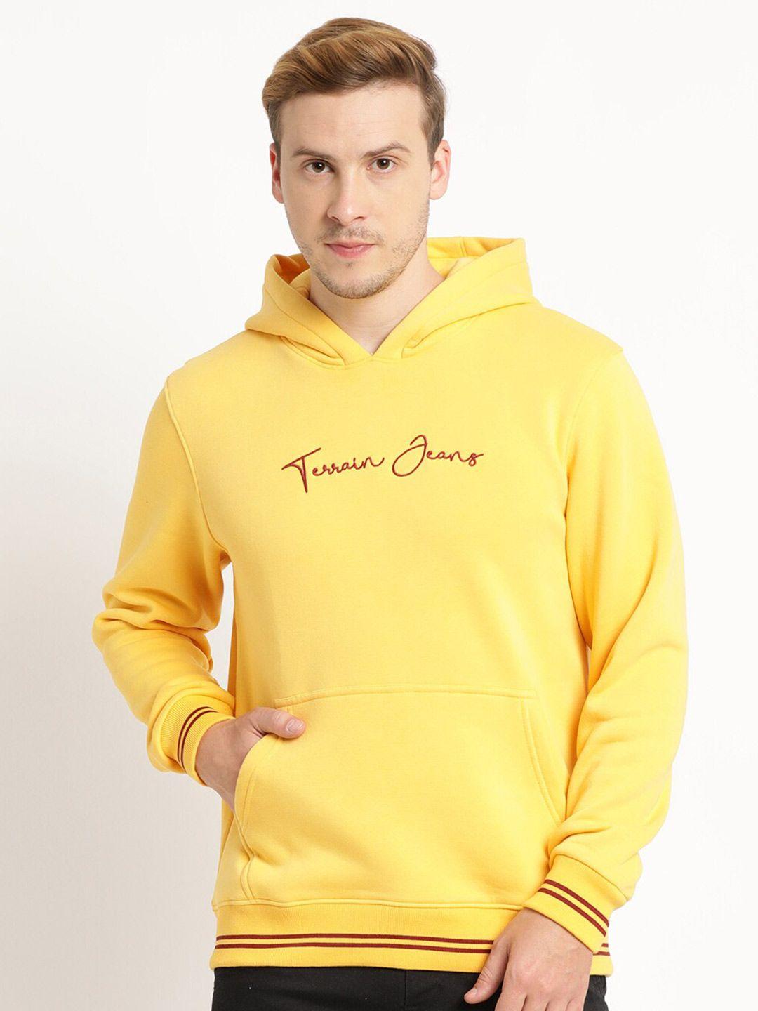 indian terrain men printed hooded cotton sweatshirt