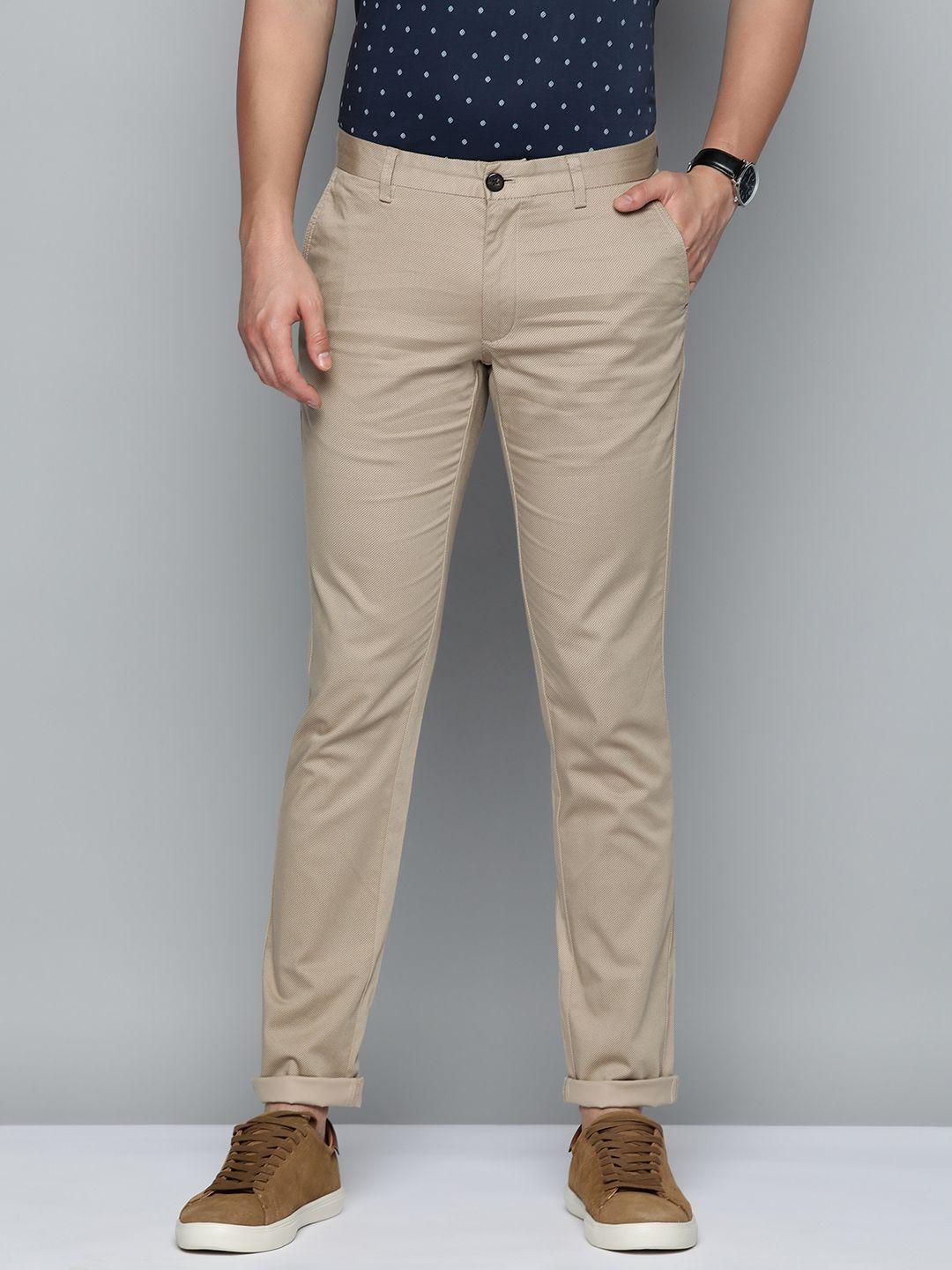 indian terrain men printed kruger skinny fit trousers