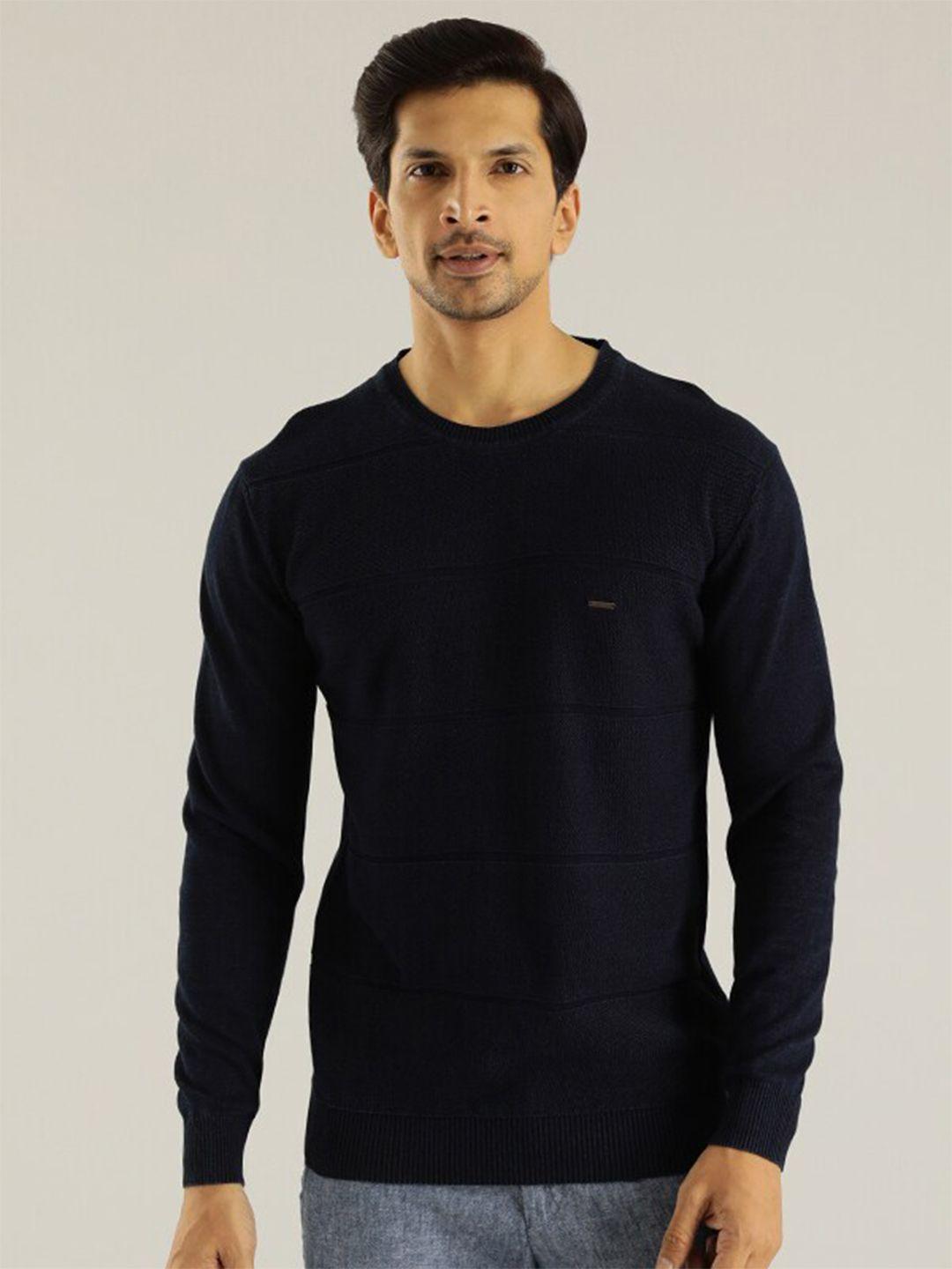 indian terrain men striped pure cotton sweatshirt