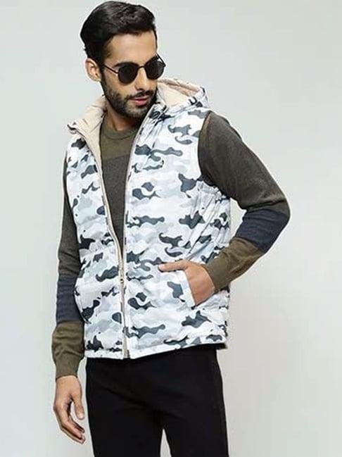 indian terrain multicolor regular fit printed reversible jacket