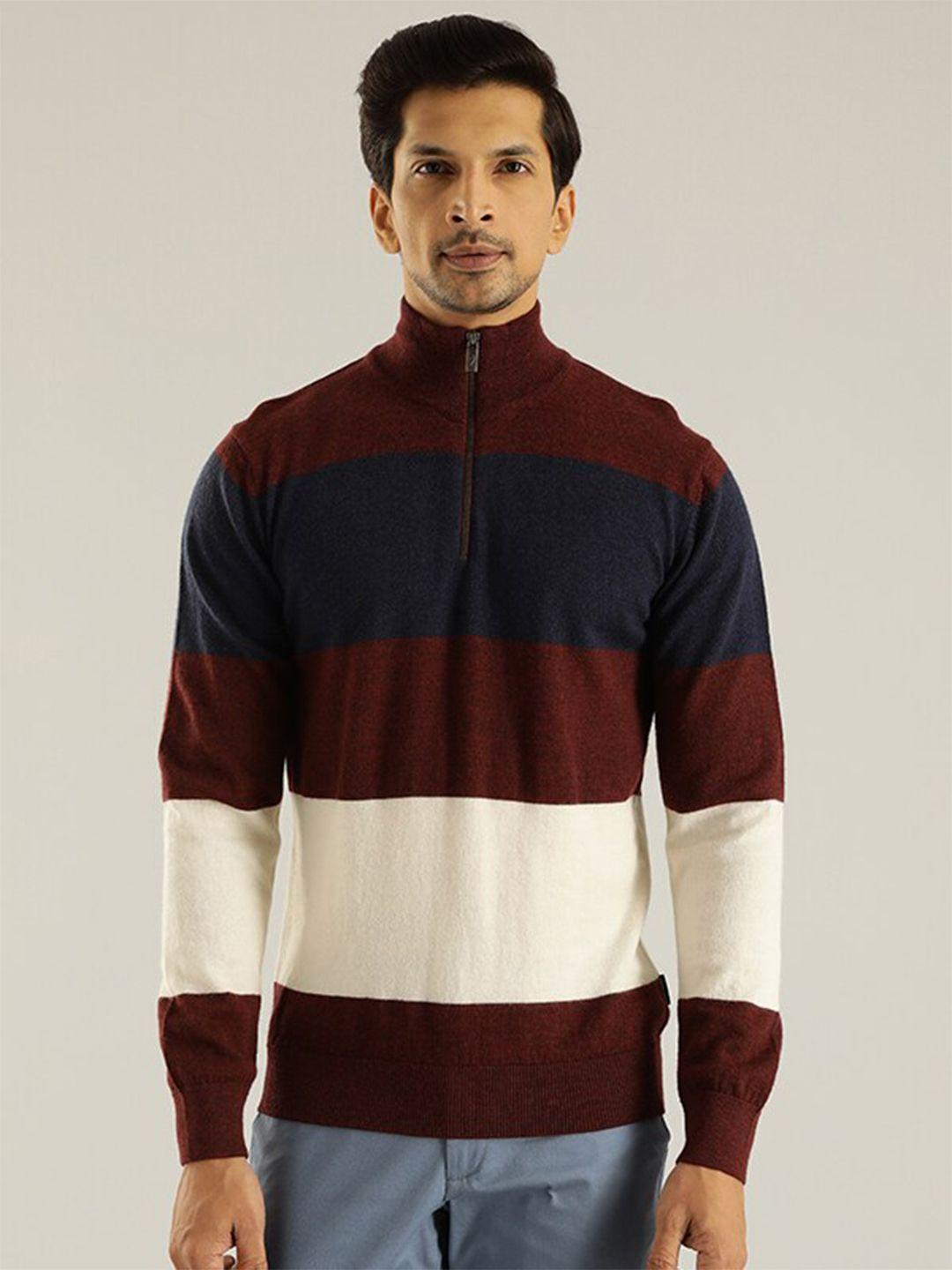 indian terrain striped pull over sweatshirt