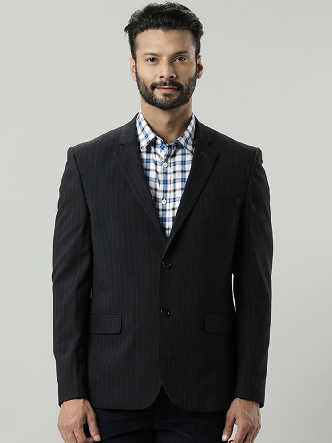 indian terrain striped single breasted formal blazer