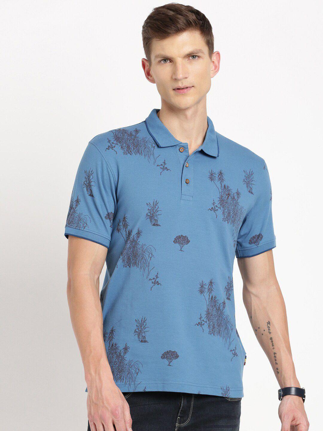 indian terrain tropical printed polo slim fit t-shirt