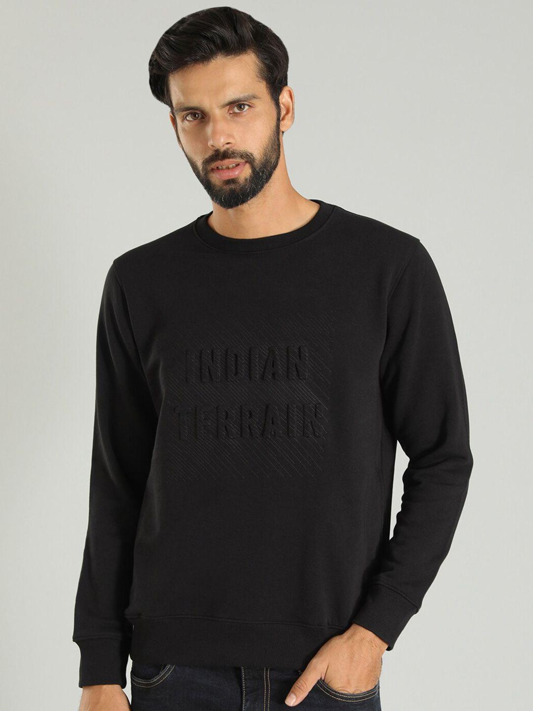indian terrain typography printed pullover