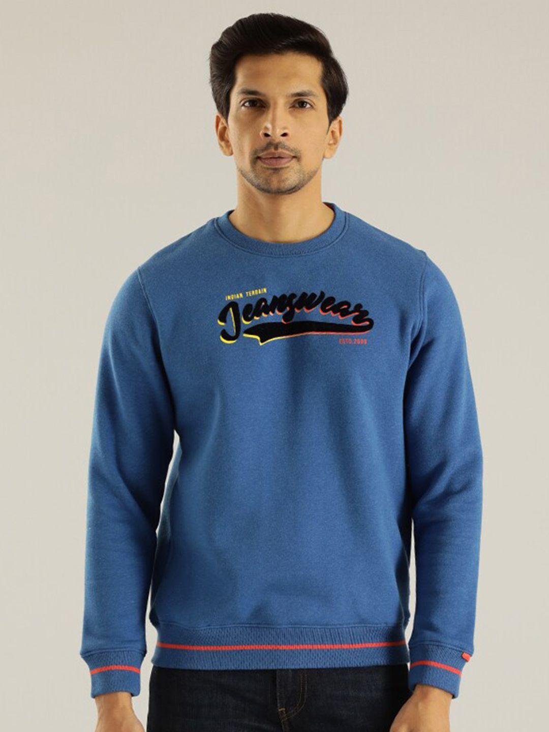 indian terrain typography printed sweatshirt