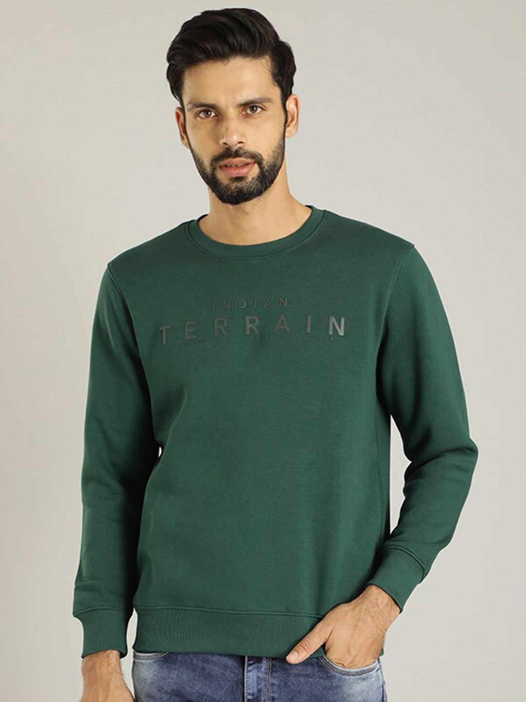 indian terrain typography pullover sweatshirt