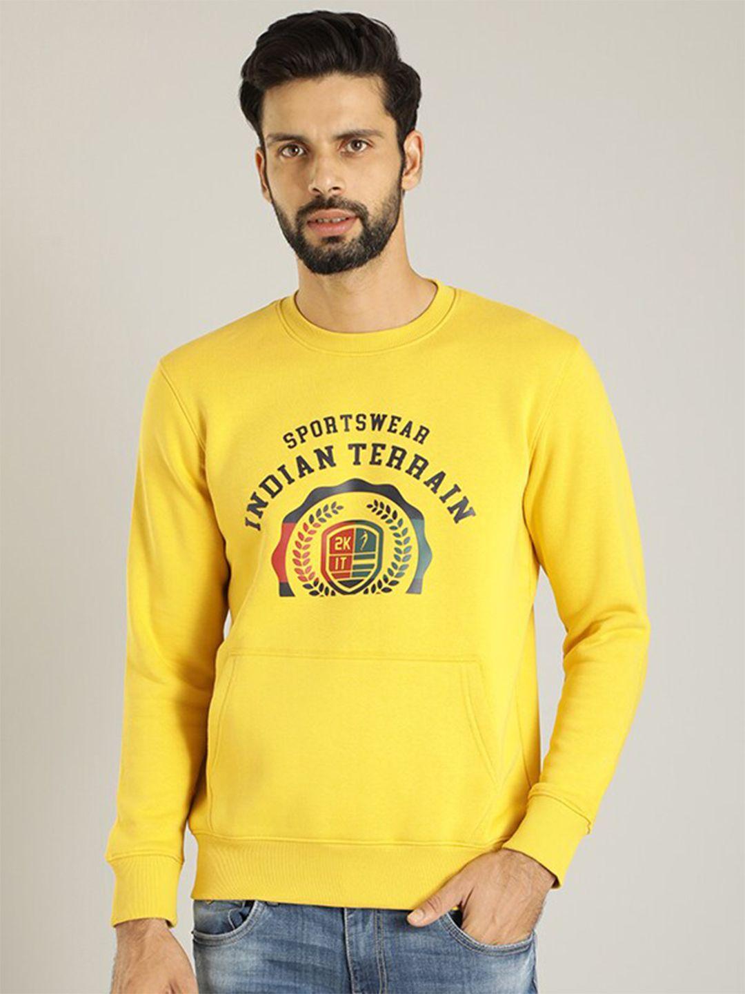 indian terrain typography pullover sweatshirt