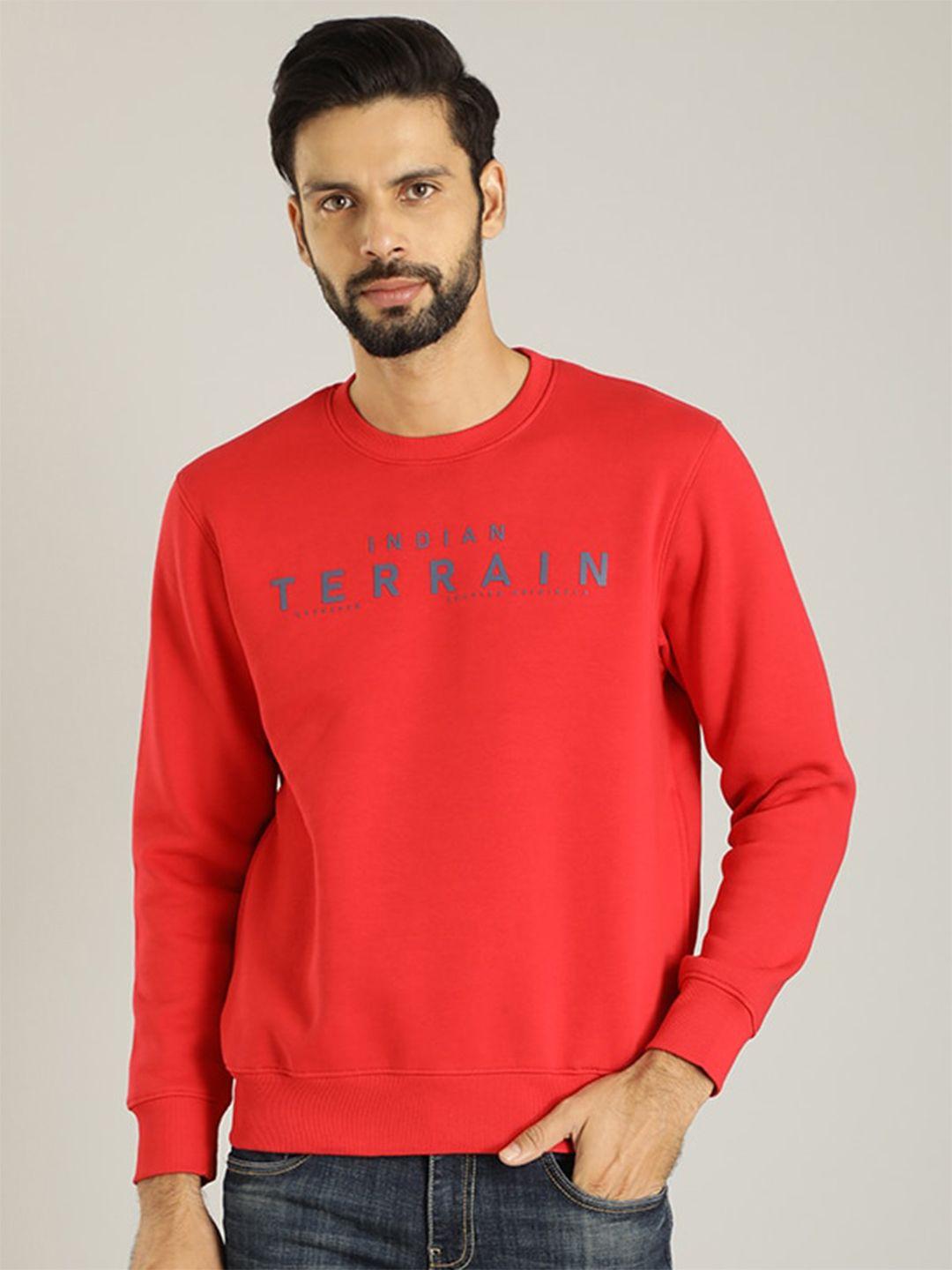 indian terrain typography pullover sweatshirt